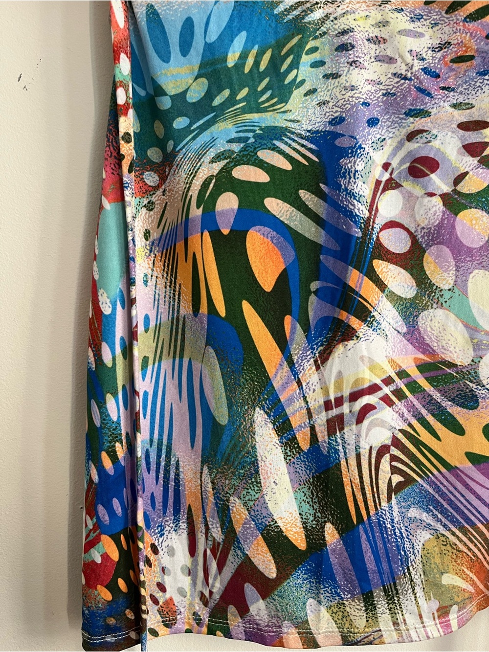 Multicolor Abstract Print Mini Skirt - Picture 3 of 3